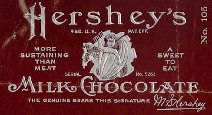 Old Hershey Bar wrapper